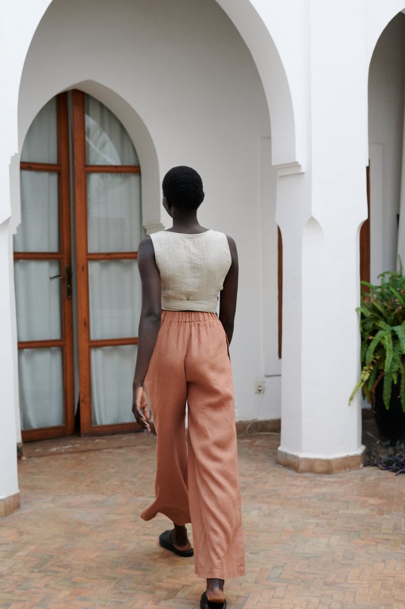 Brenna Linen Trousers by LinenFox, 100% Linen