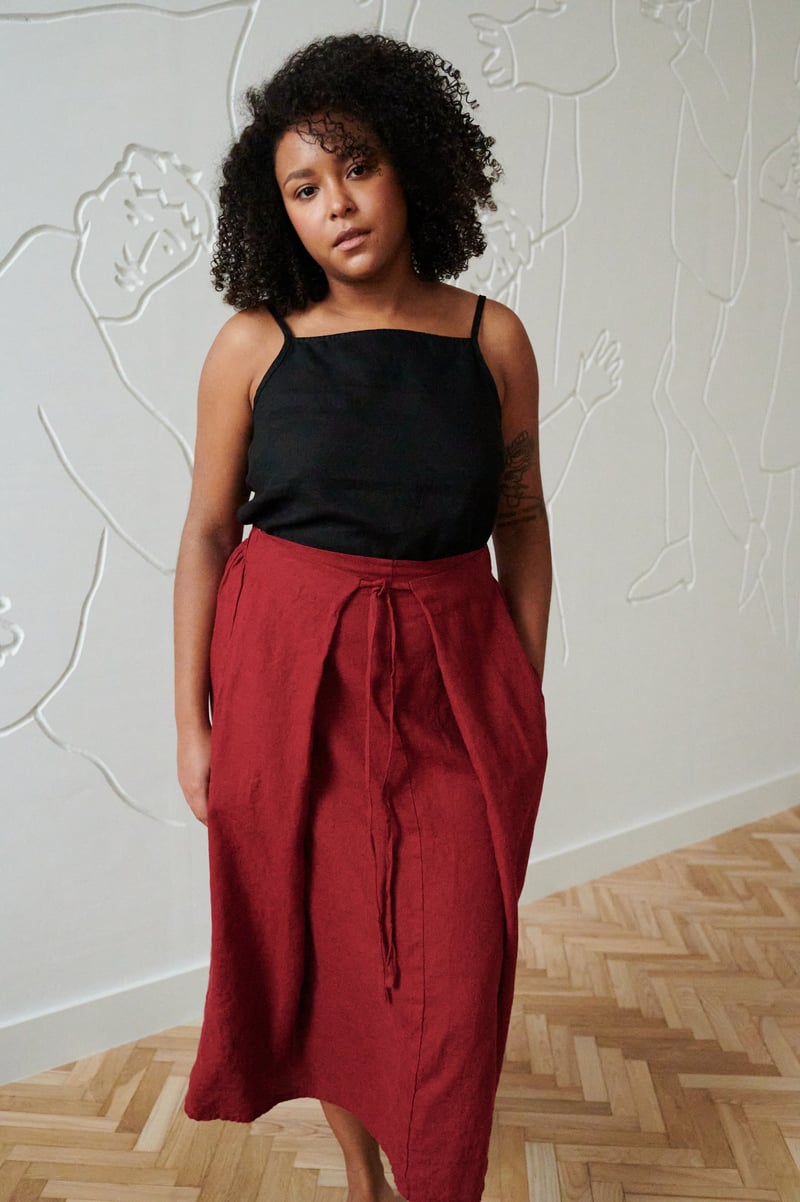 Fern Linen Skirt by LinenFox, 100% Linen