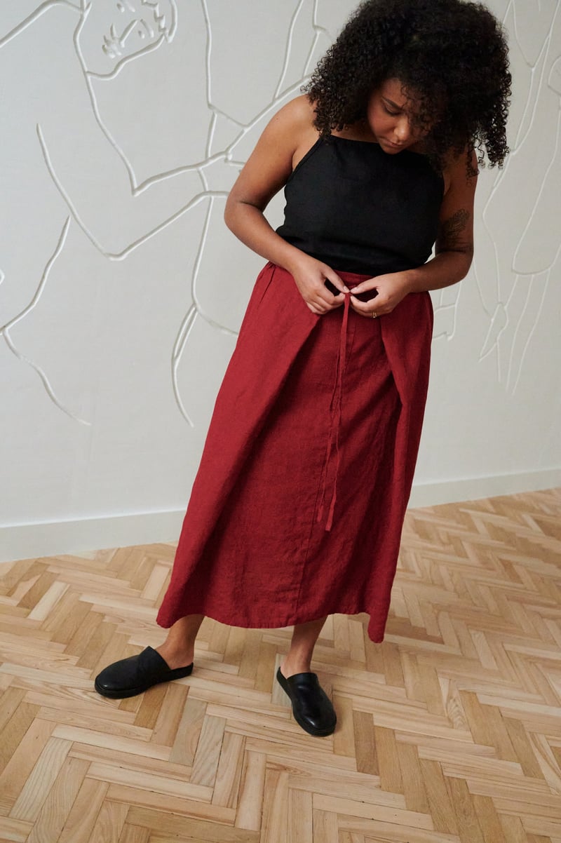 Fern Linen Skirt by LinenFox, 100% Linen