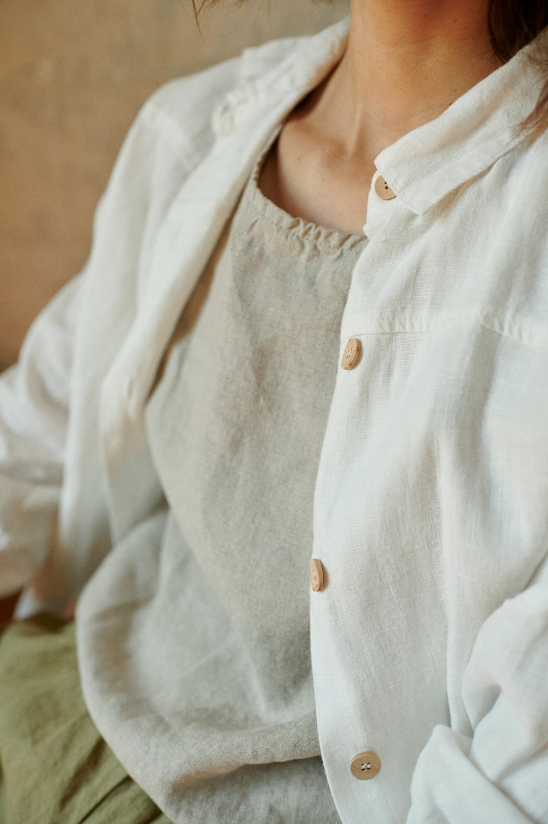 Lyn Linen Shirt by LinenFox, 100% Linen
