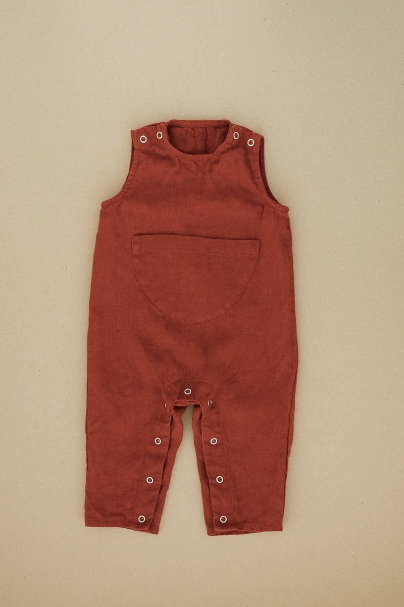 Rob Linen Baby Jumpsuit by LinenFox, 100% Linen