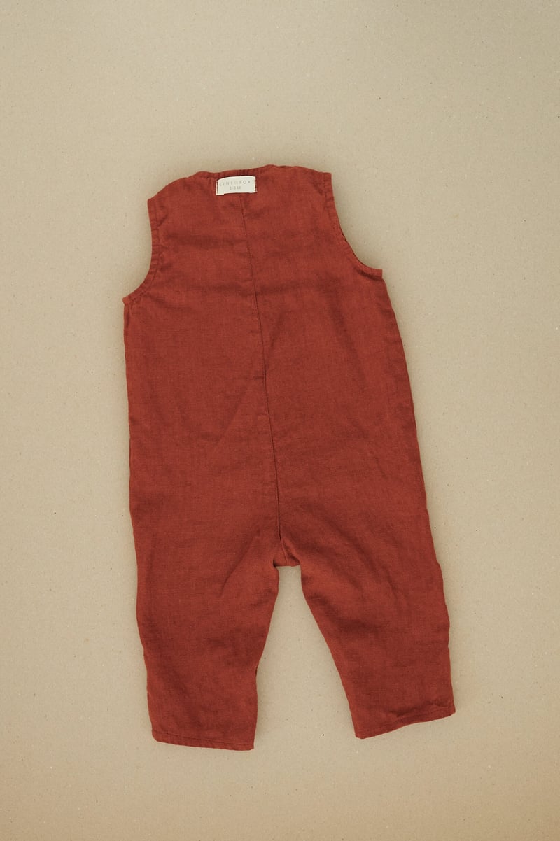 Rob Linen Baby Jumpsuit by LinenFox, 100% Linen