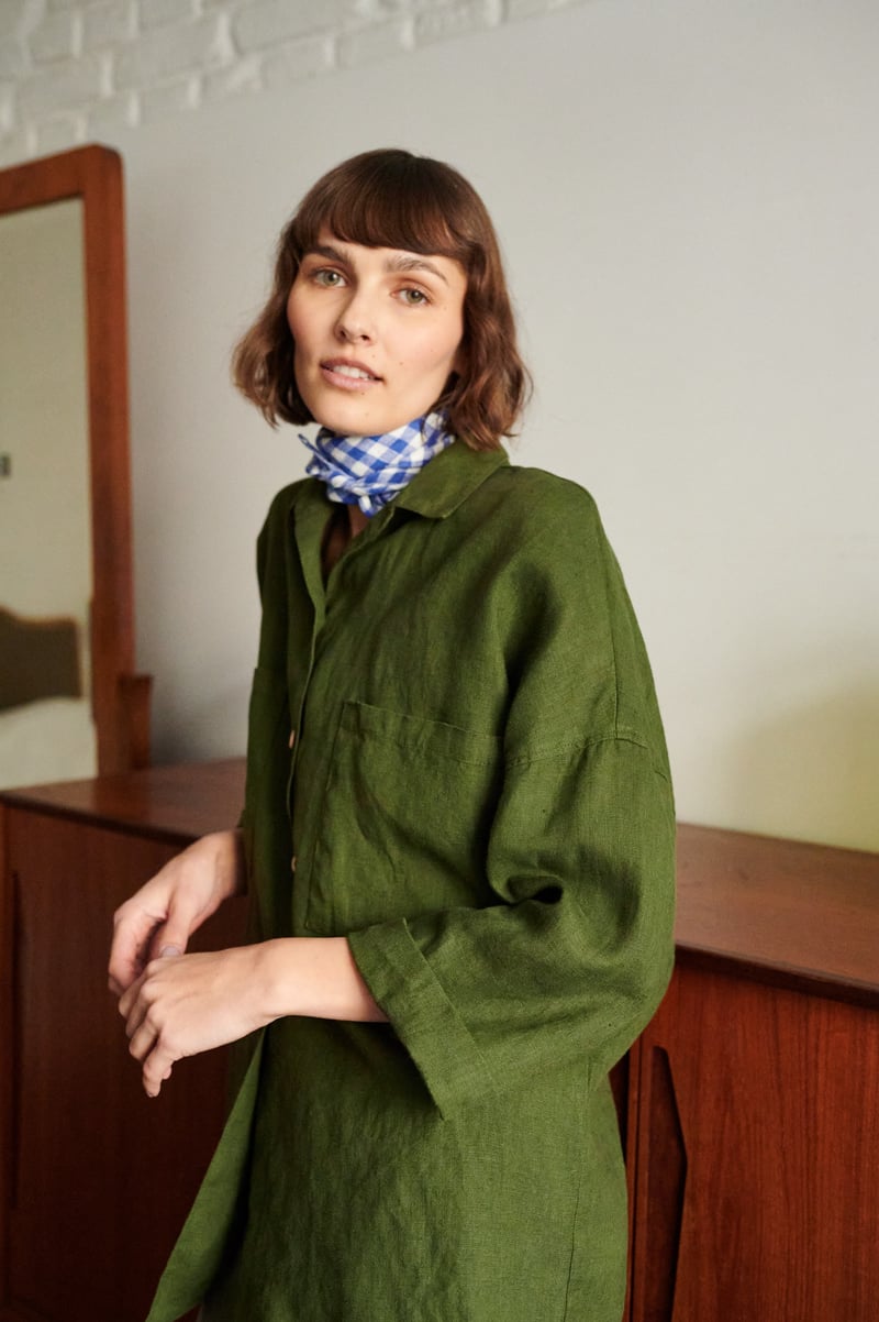 Kay Linen Shirt by LinenFox, 100% Linen