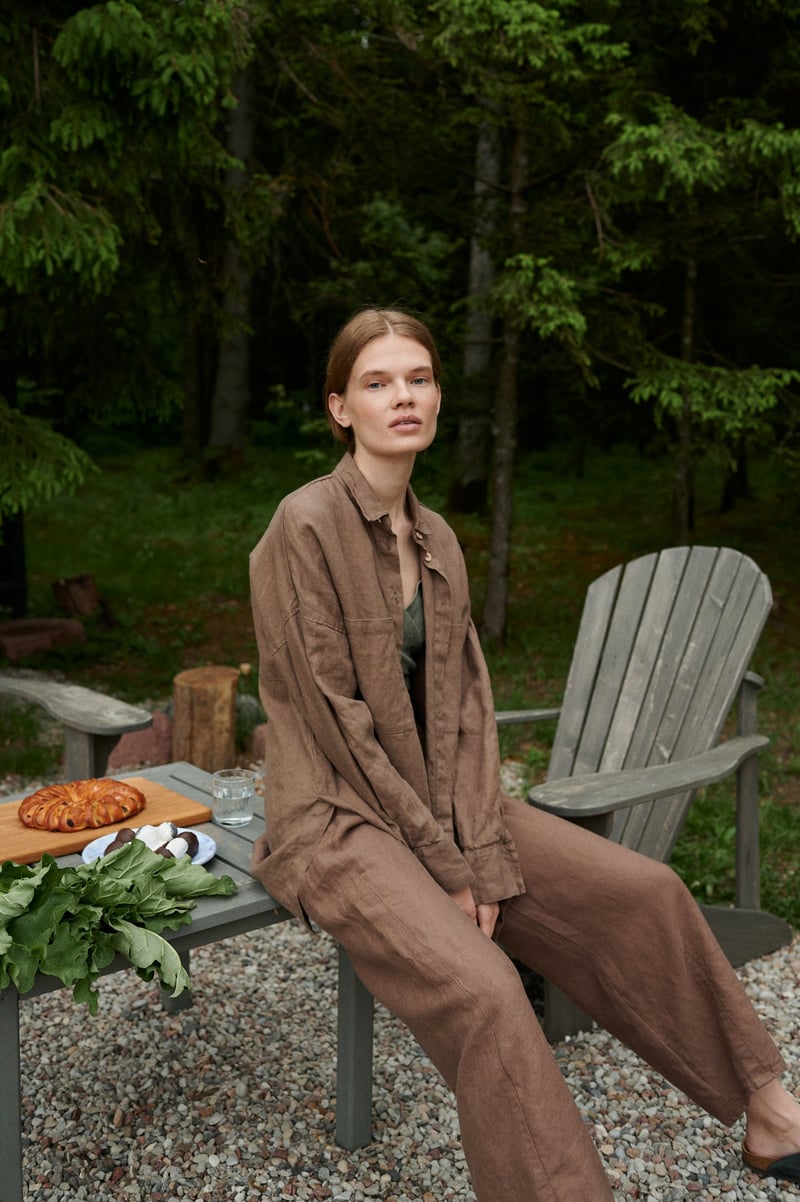 Vika Linen Shirt by LinenFox, 100% Linen
