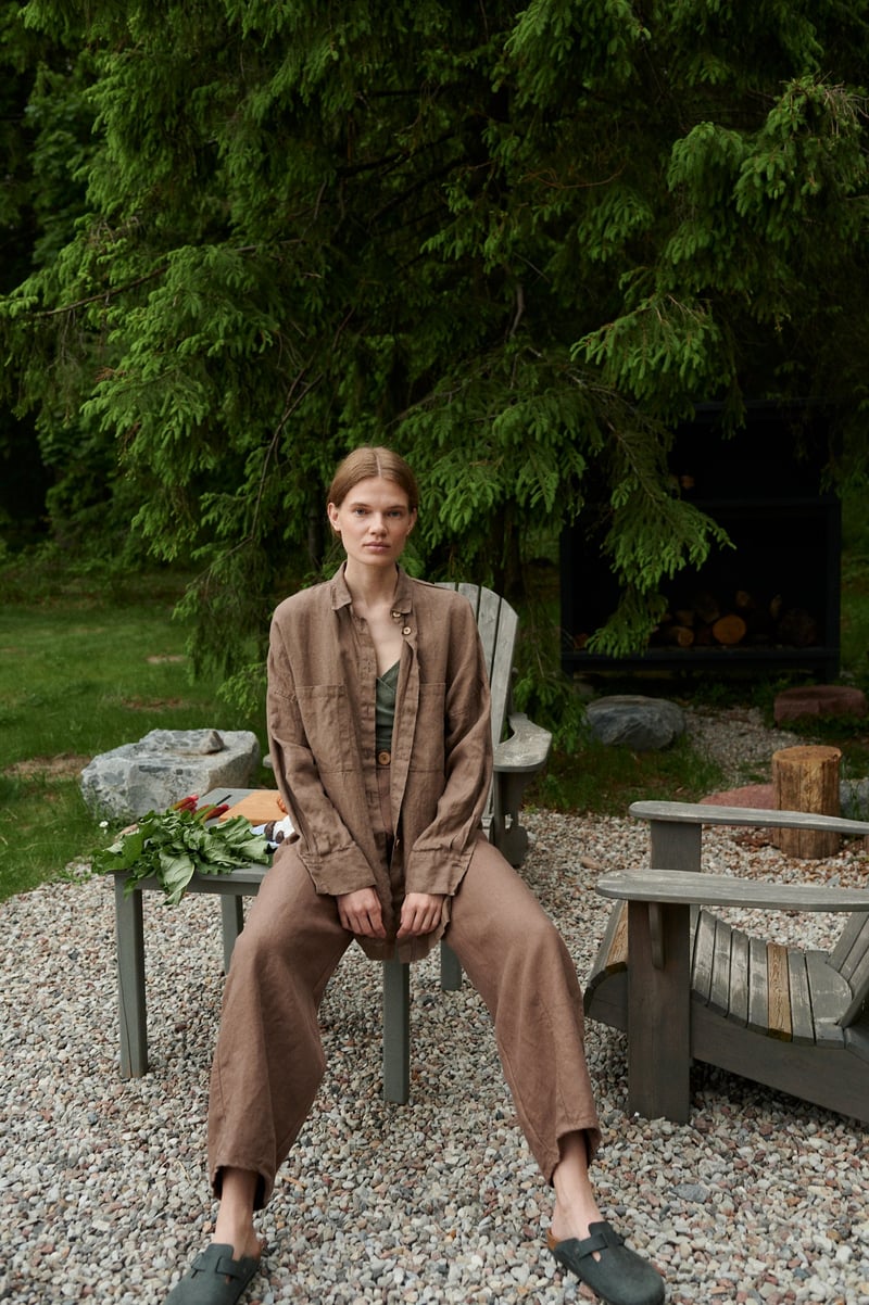 Vika Linen Shirt by LinenFox, 100% Linen