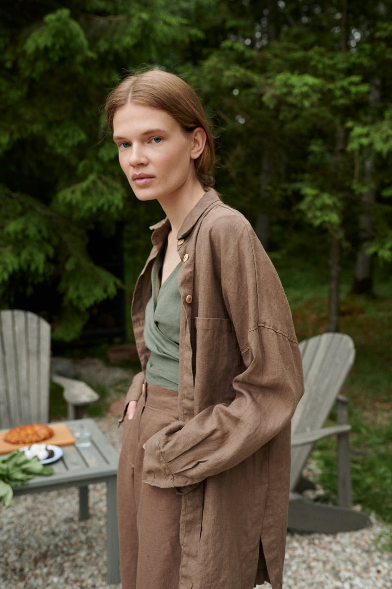 Vika Linen Shirt by LinenFox, 100% Linen