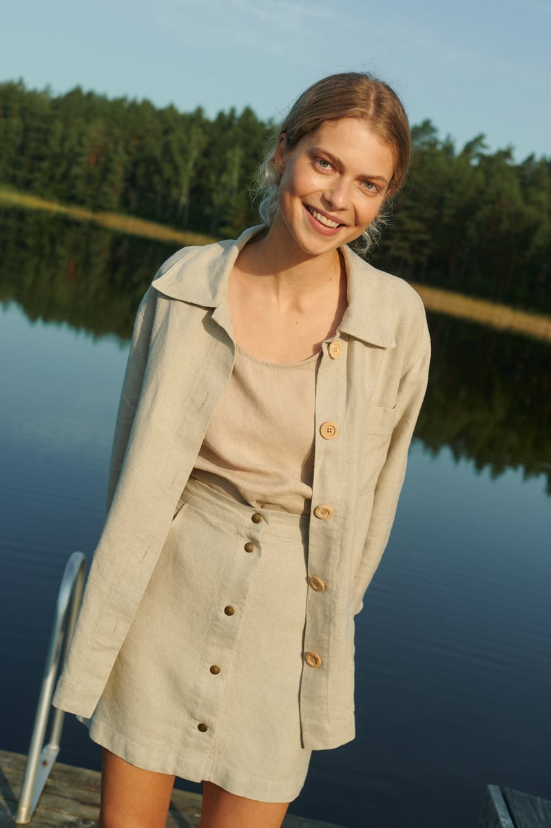 Sami Heavy Linen Skirt by LinenFox, 100% Linen
