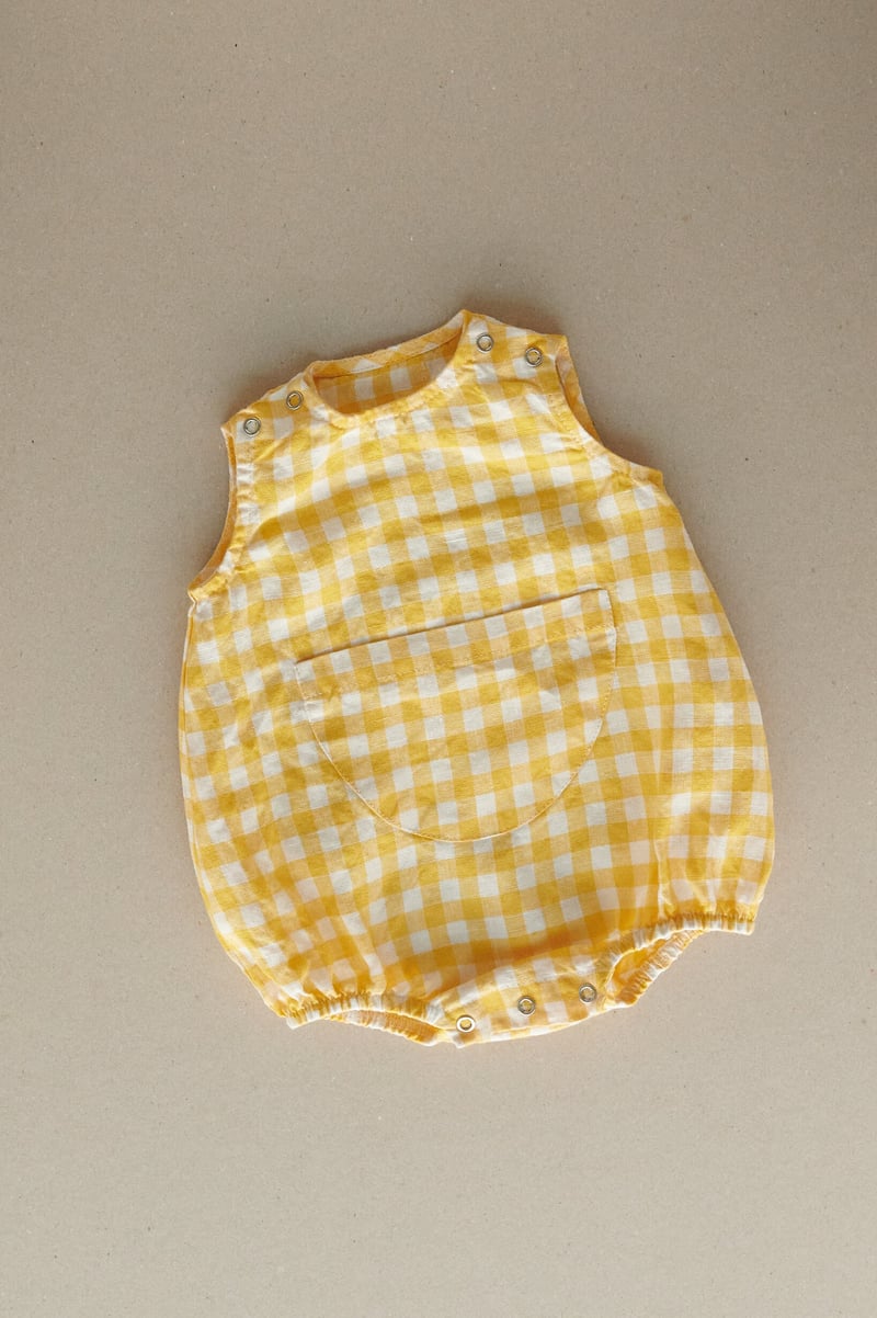 Lucy Linen Baby Romper by LinenFox, 100% Linen