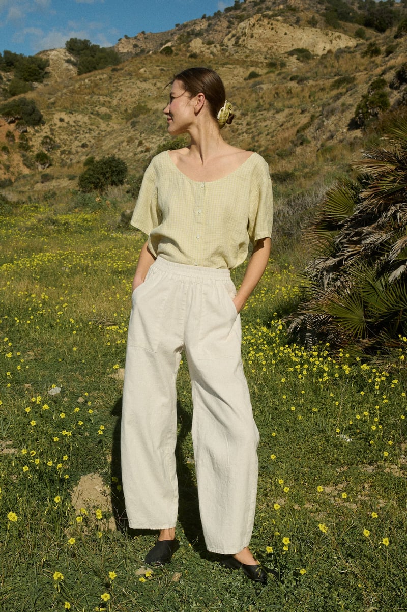 Barrel Pants – Clarie by LinenFox, 53% Cotton, 47% Linen