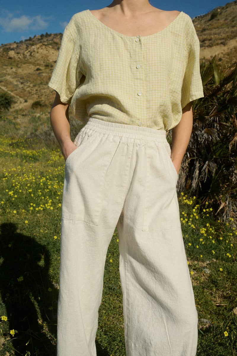 Barrel Pants – Clarie by LinenFox, 53% Cotton, 47% Linen