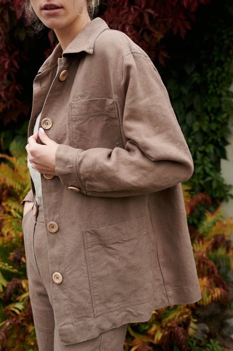 Bill Heavy Linen Jacket by LinenFox, 100% Linen