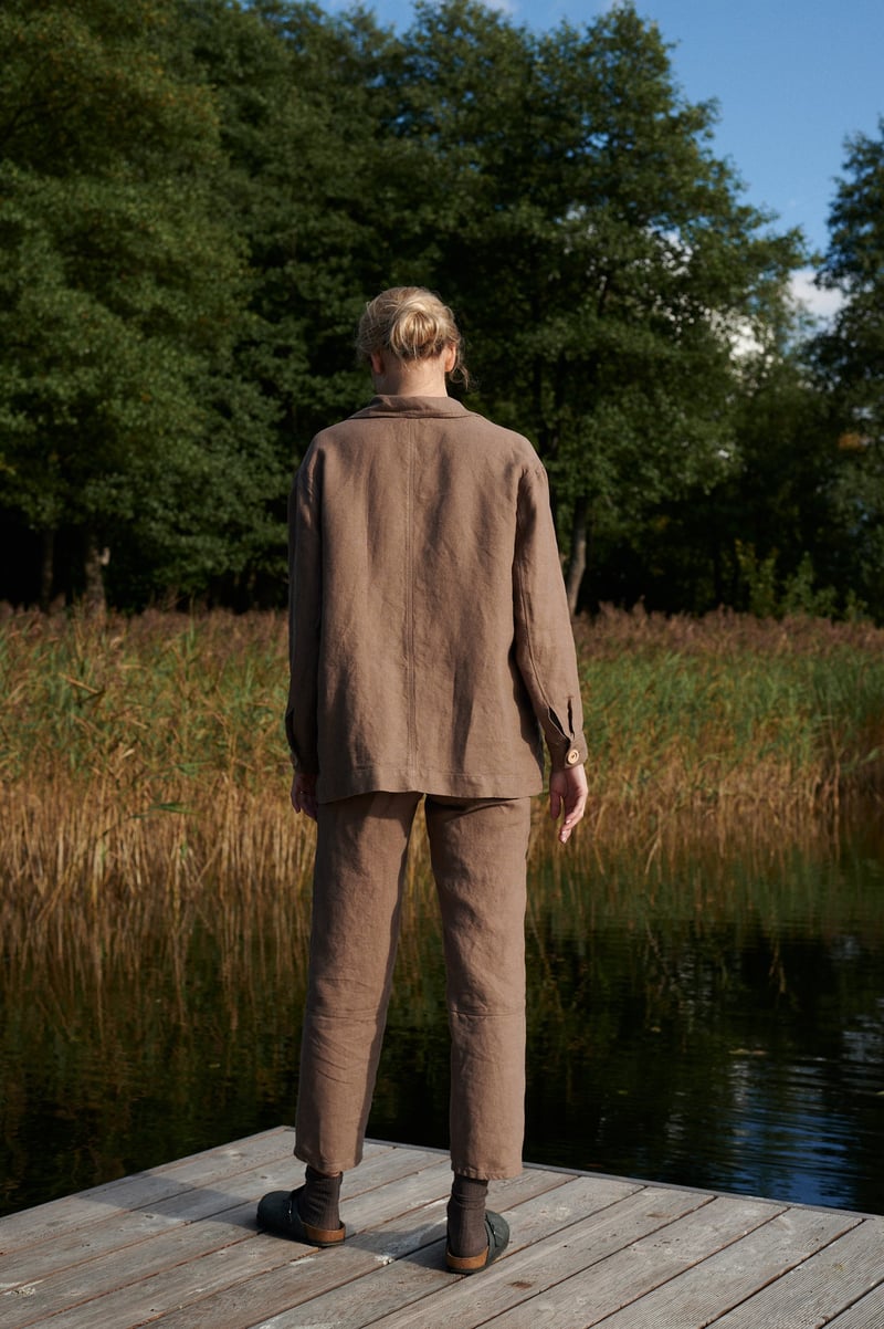 Bill Heavy Linen Jacket by LinenFox, 100% Linen