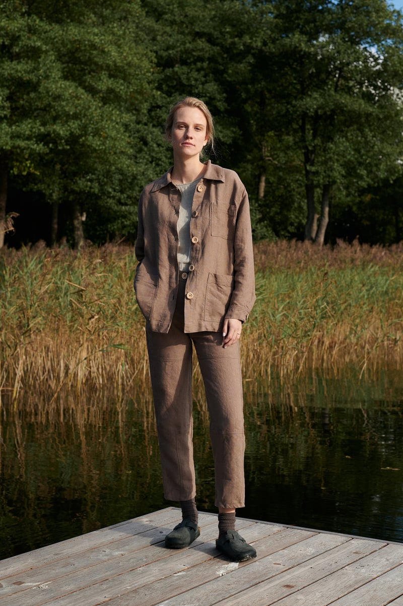Bill Heavy Linen Jacket by LinenFox, 100% Linen