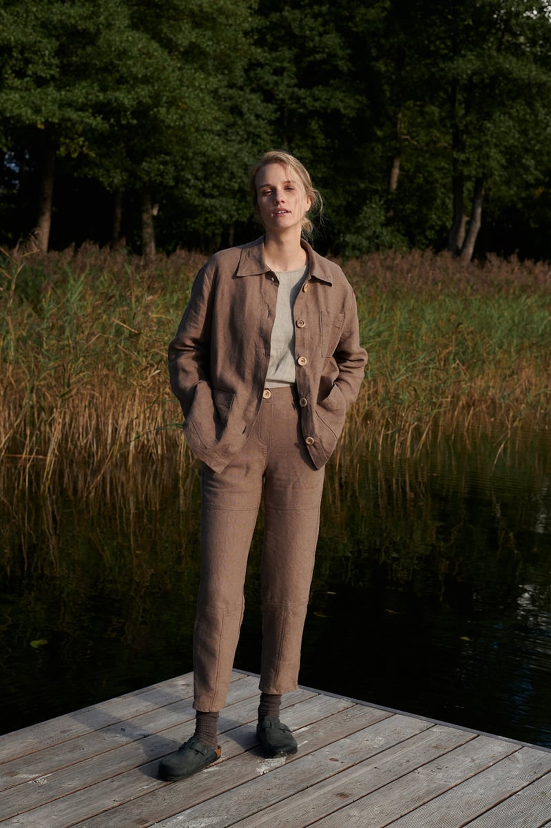 Bill Heavy Linen Jacket by LinenFox, 100% Linen