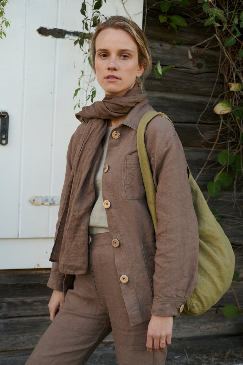 Bill Heavy Linen Jacket by LinenFox, 100% Linen
