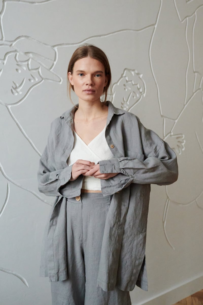 Vika Linen Shirt by LinenFox, 100% Linen