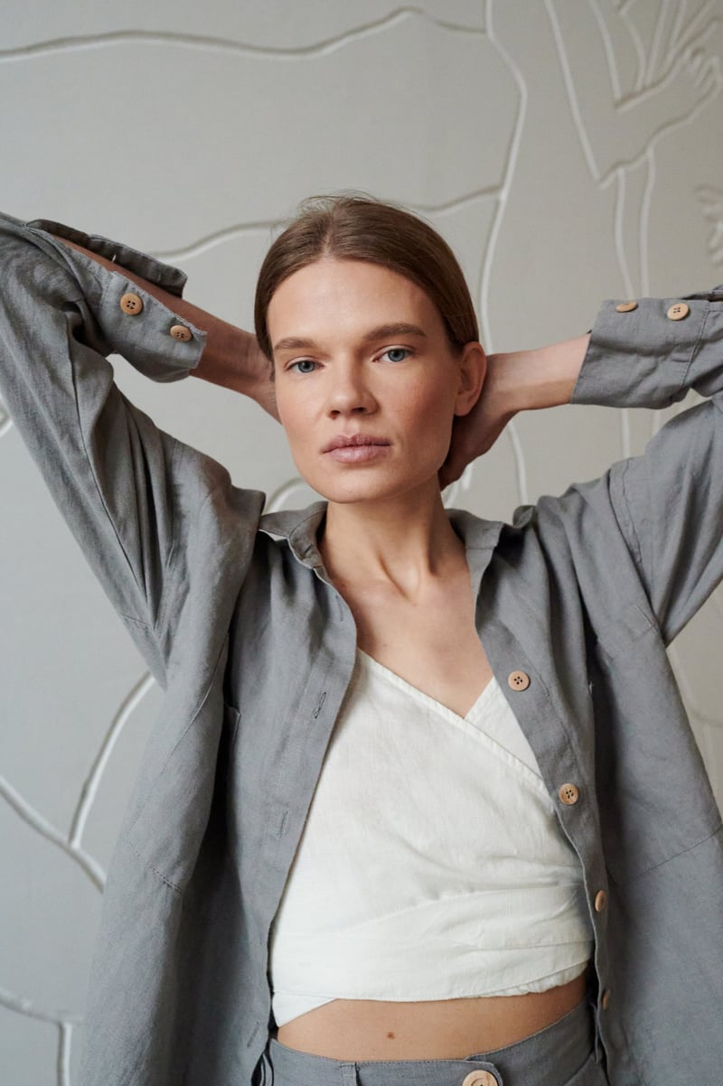 Vika Linen Shirt by LinenFox, 100% Linen