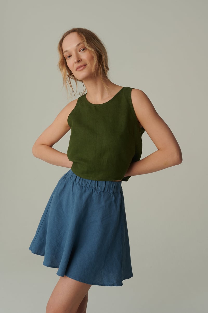 Edith Linen Skirt by LinenFox, 100% Linen