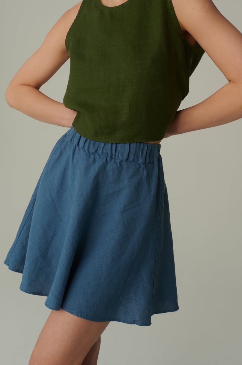 Edith Linen Skirt by LinenFox, 100% Linen