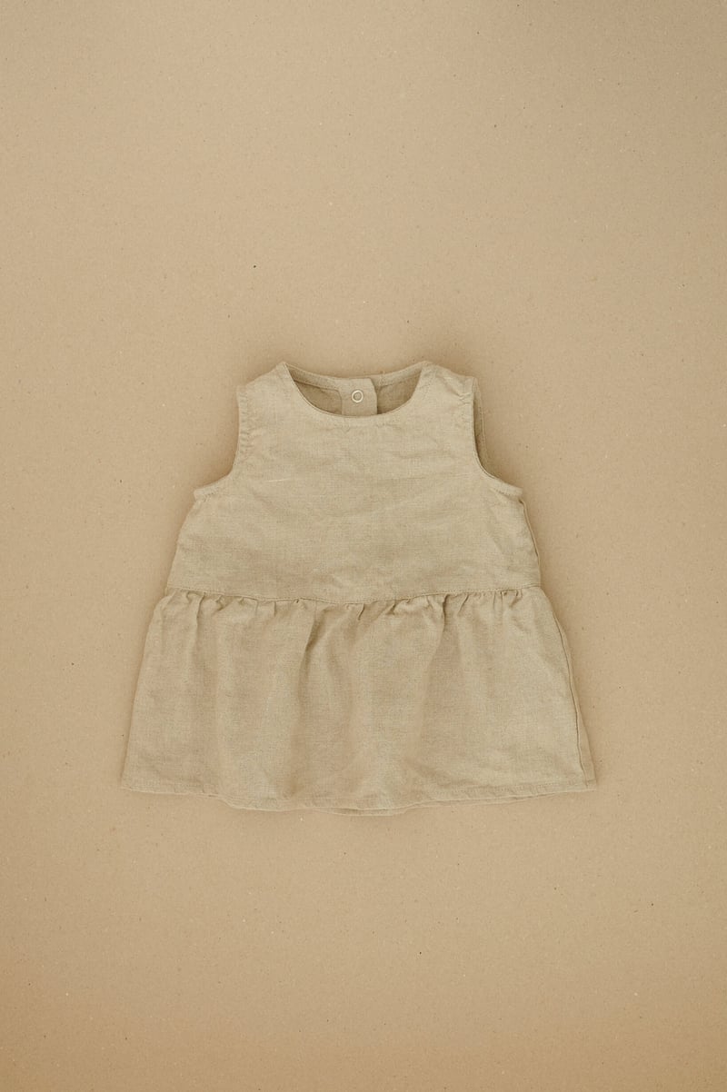Airi Linen Baby Dress by LinenFox, 100% Linen