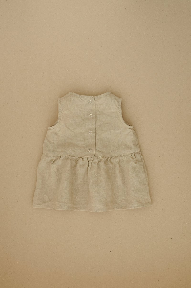 Airi Linen Baby Dress by LinenFox, 100% Linen