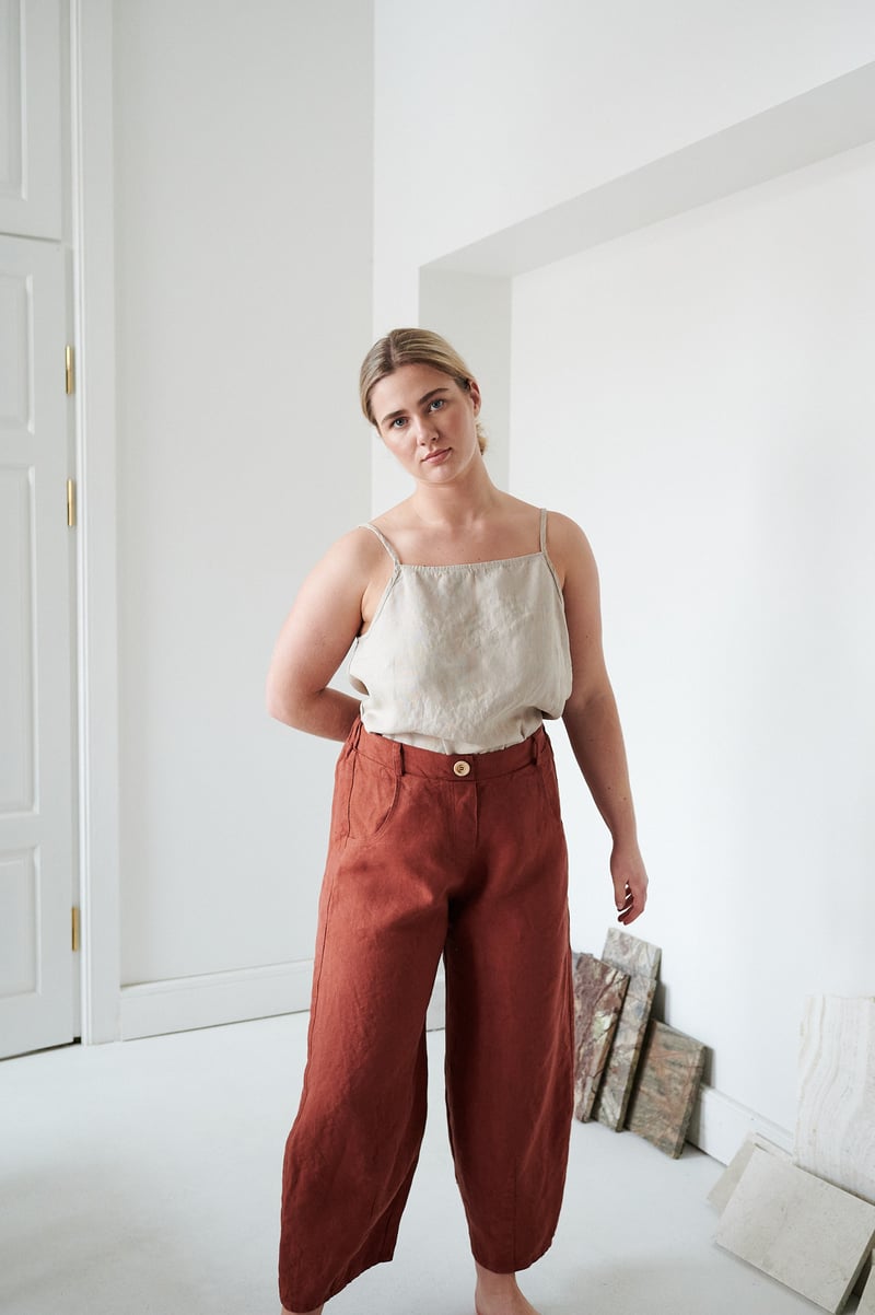 Frankie Heavy Linen Trousers by LinenFox, 100% Linen