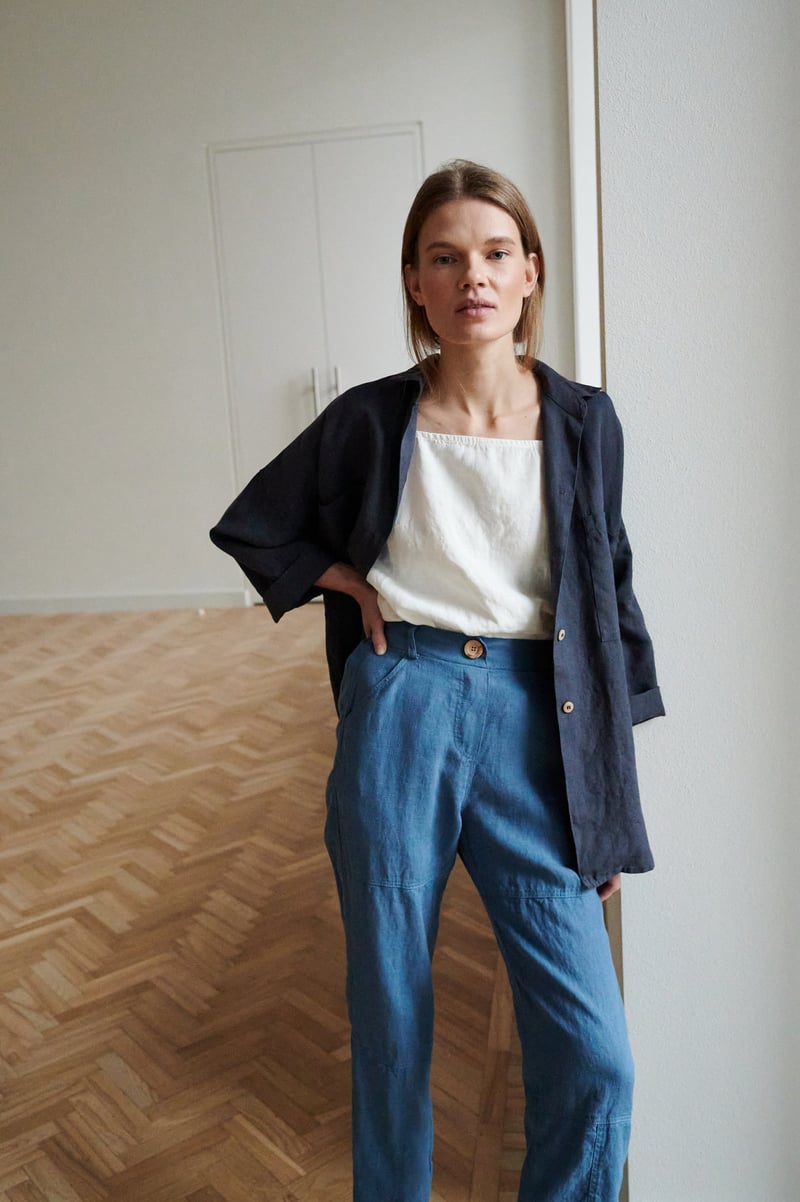 Kay Linen Shirt by LinenFox, 100% Linen