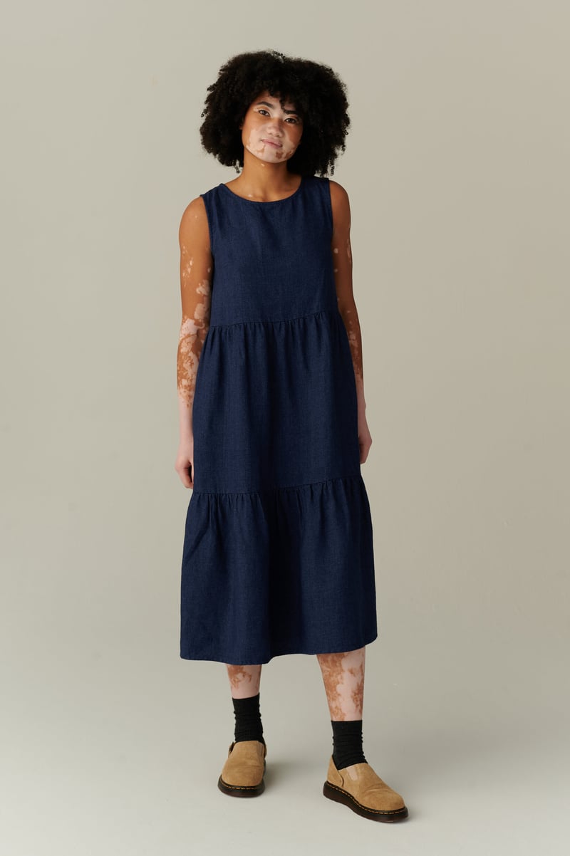 Amalie Linen Wool Blend Dress by LinenFox, 85% Linen, 15% Wool