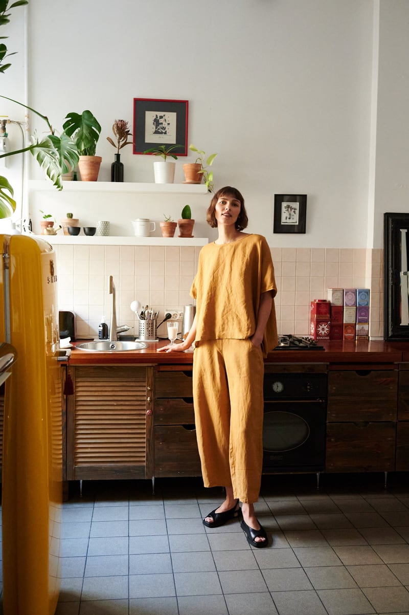 Frankie Linen Trousers by LinenFox, 100% Linen