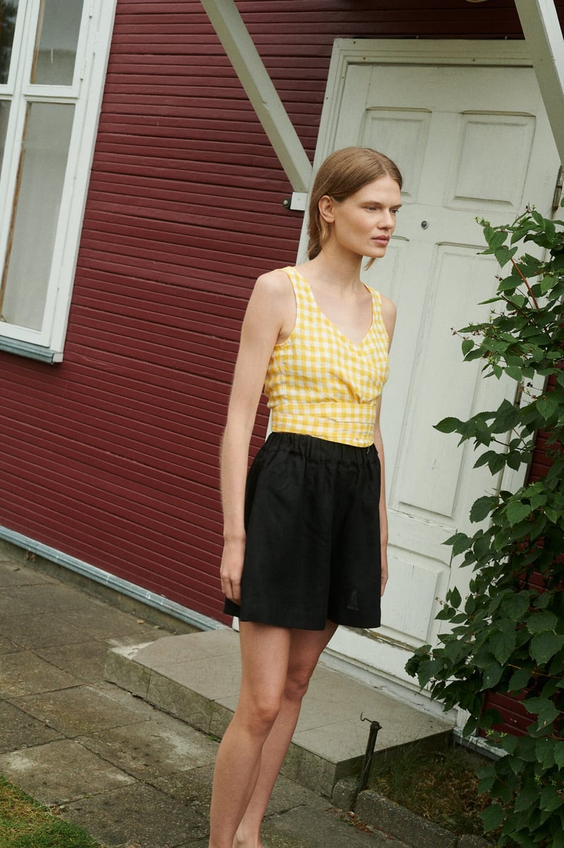 High Waisted Linen Shorts – Kim by LinenFox, 100% Linen
