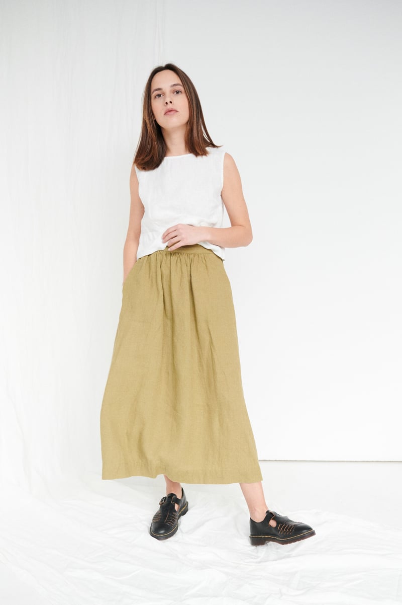 Lina Linen Skirt by LinenFox, 100% Linen
