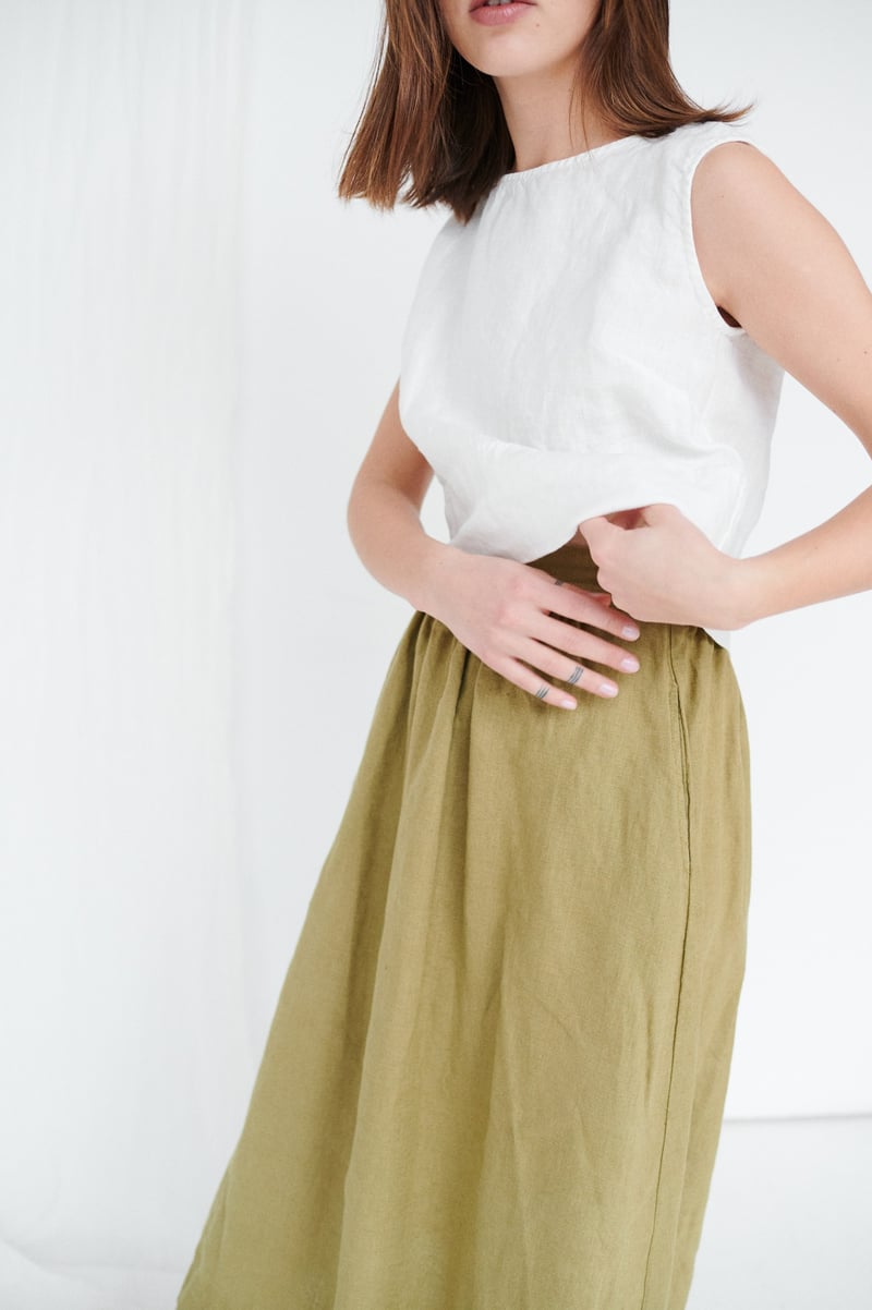 Lina Linen Skirt by LinenFox, 100% Linen