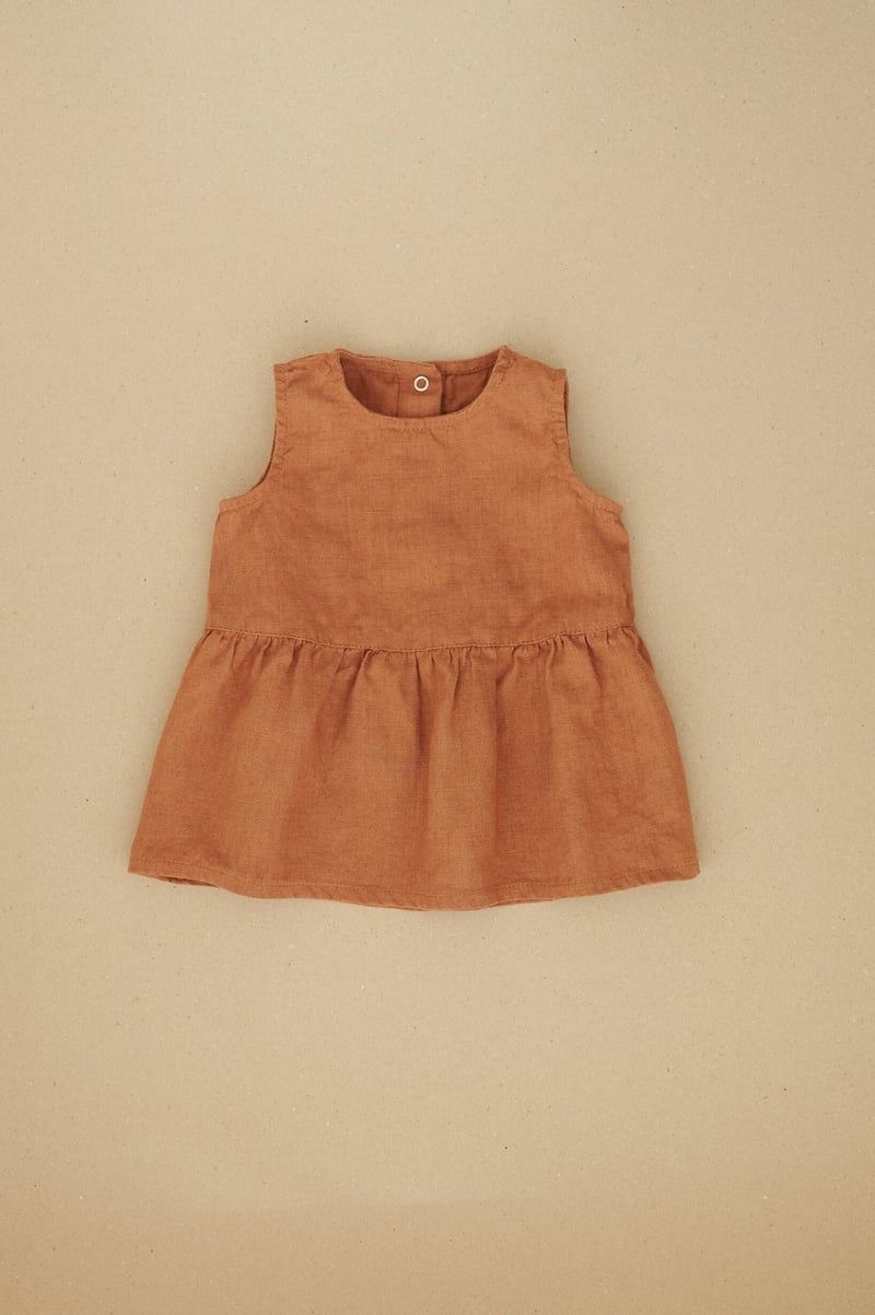 Airi Linen Baby Dress by LinenFox, 100% Linen