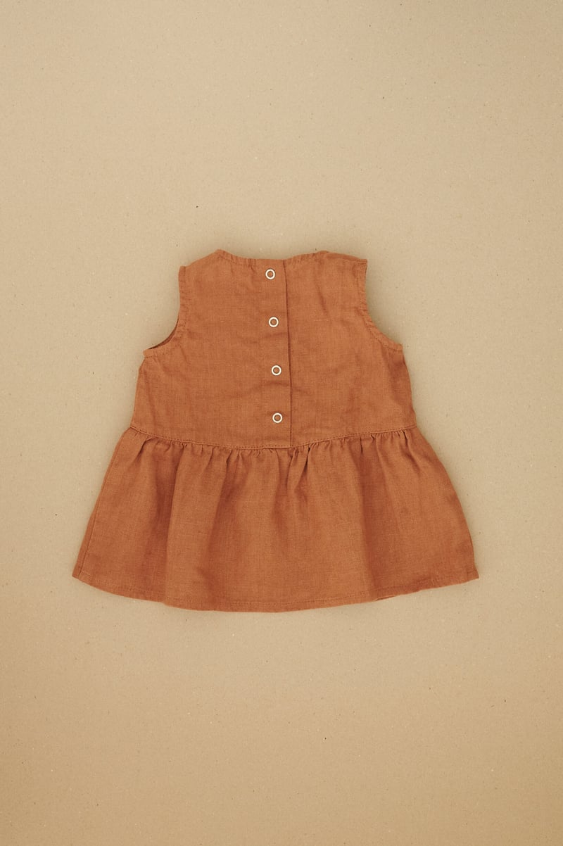 Airi Linen Baby Dress by LinenFox, 100% Linen