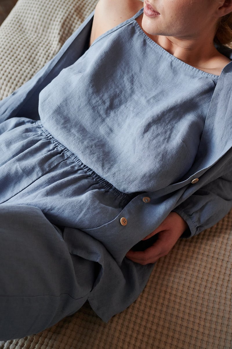 Stella Linen Top by LinenFox, 100% Linen