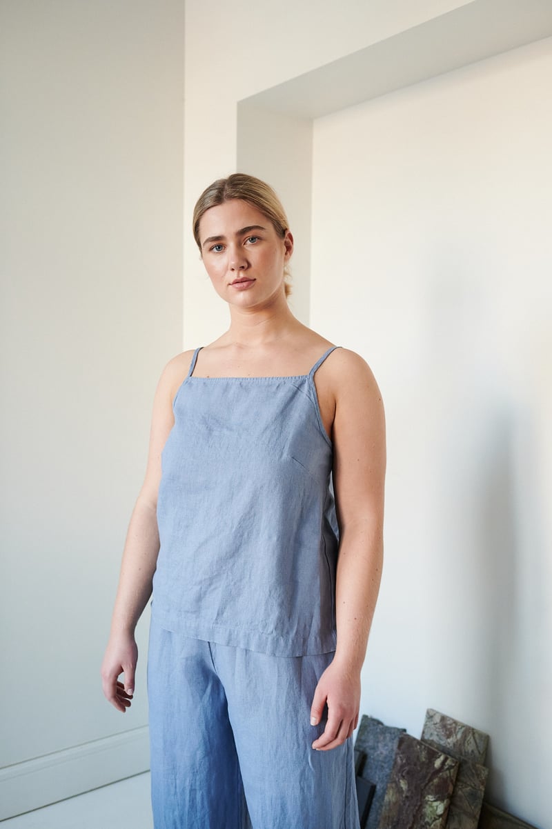 Stella Linen Top by LinenFox, 100% Linen