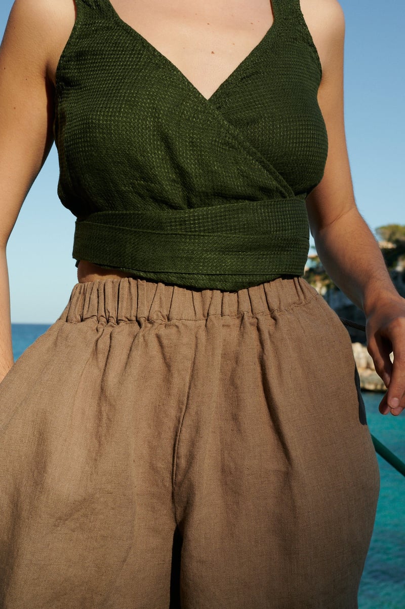 Soja Waffle Linen Top by LinenFox, 100% Linen