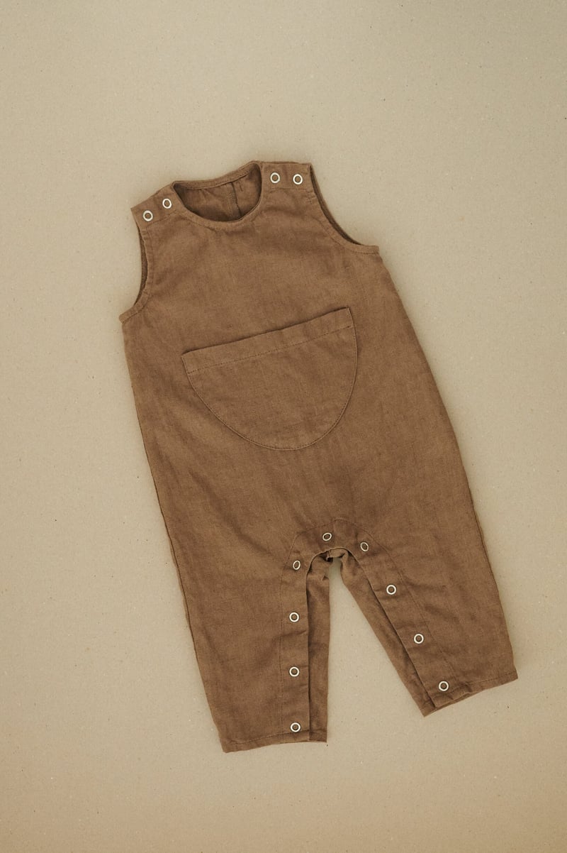 Rob Linen Baby Jumpsuit by LinenFox, 100% Linen