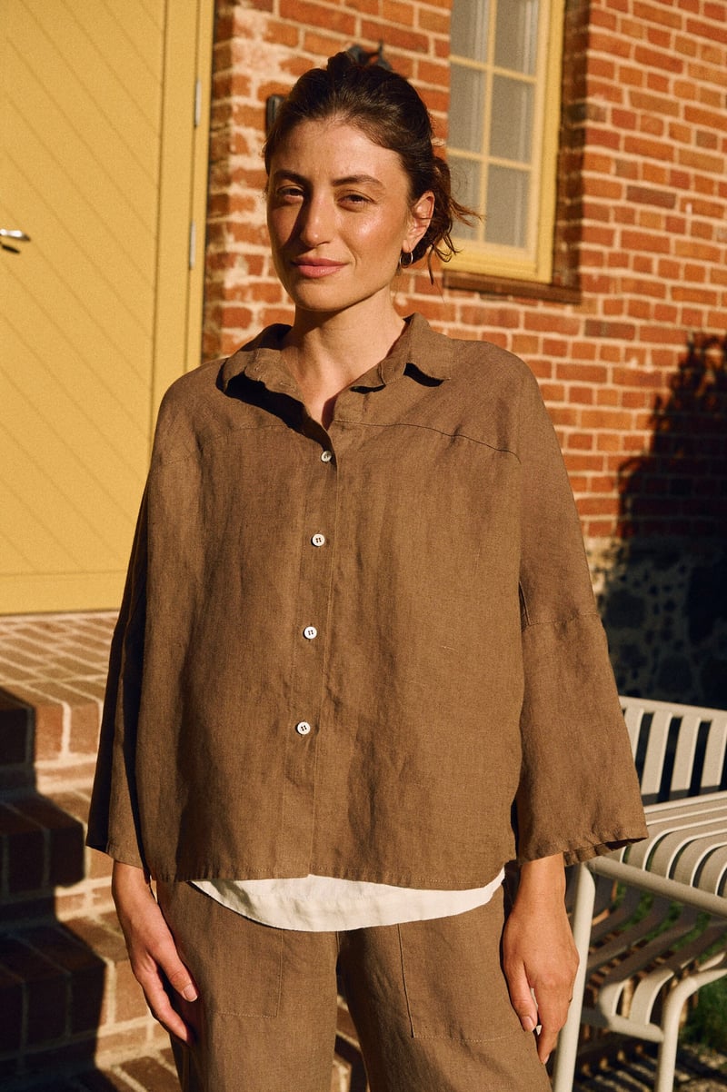 Halli Linen Shirt by LinenFox, 100% Linen