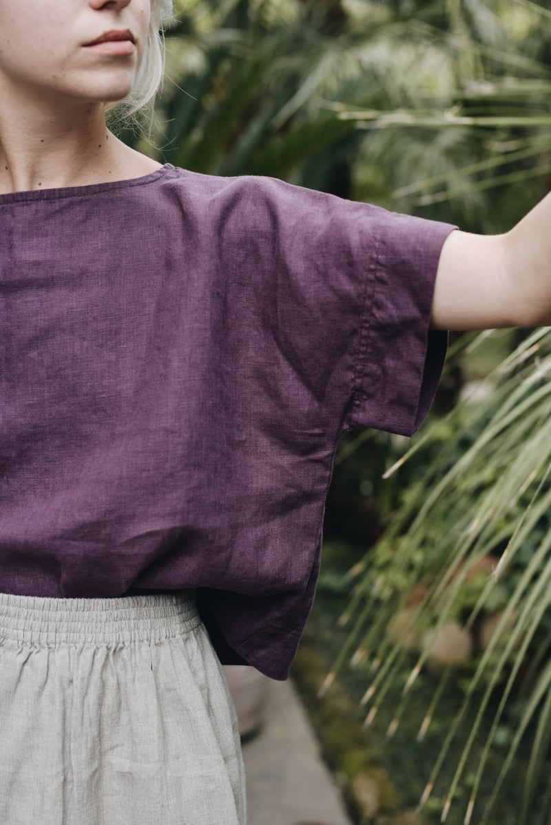 Mona Linen Top by LinenFox, 100% Linen