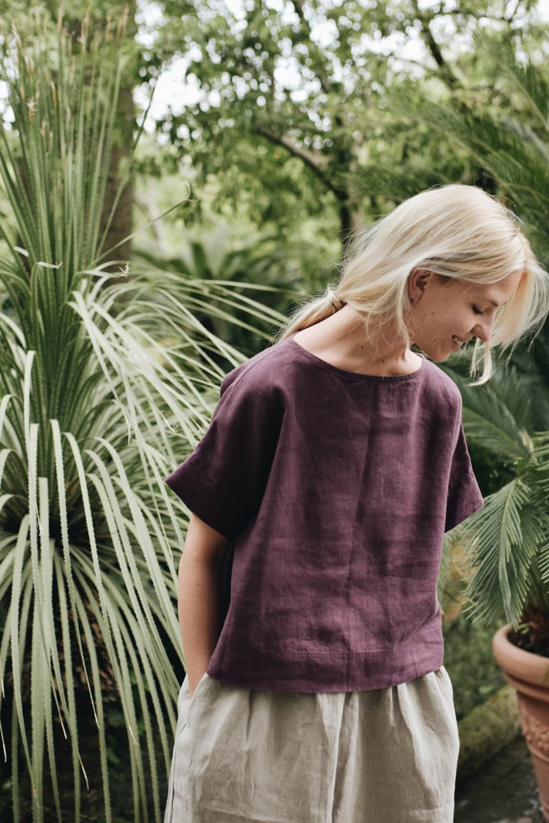 Mona Linen Top by LinenFox, 100% Linen