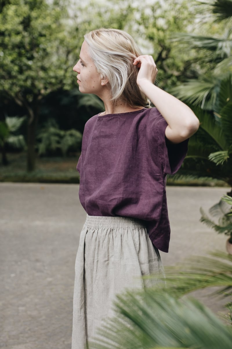 Mona Linen Top by LinenFox, 100% Linen
