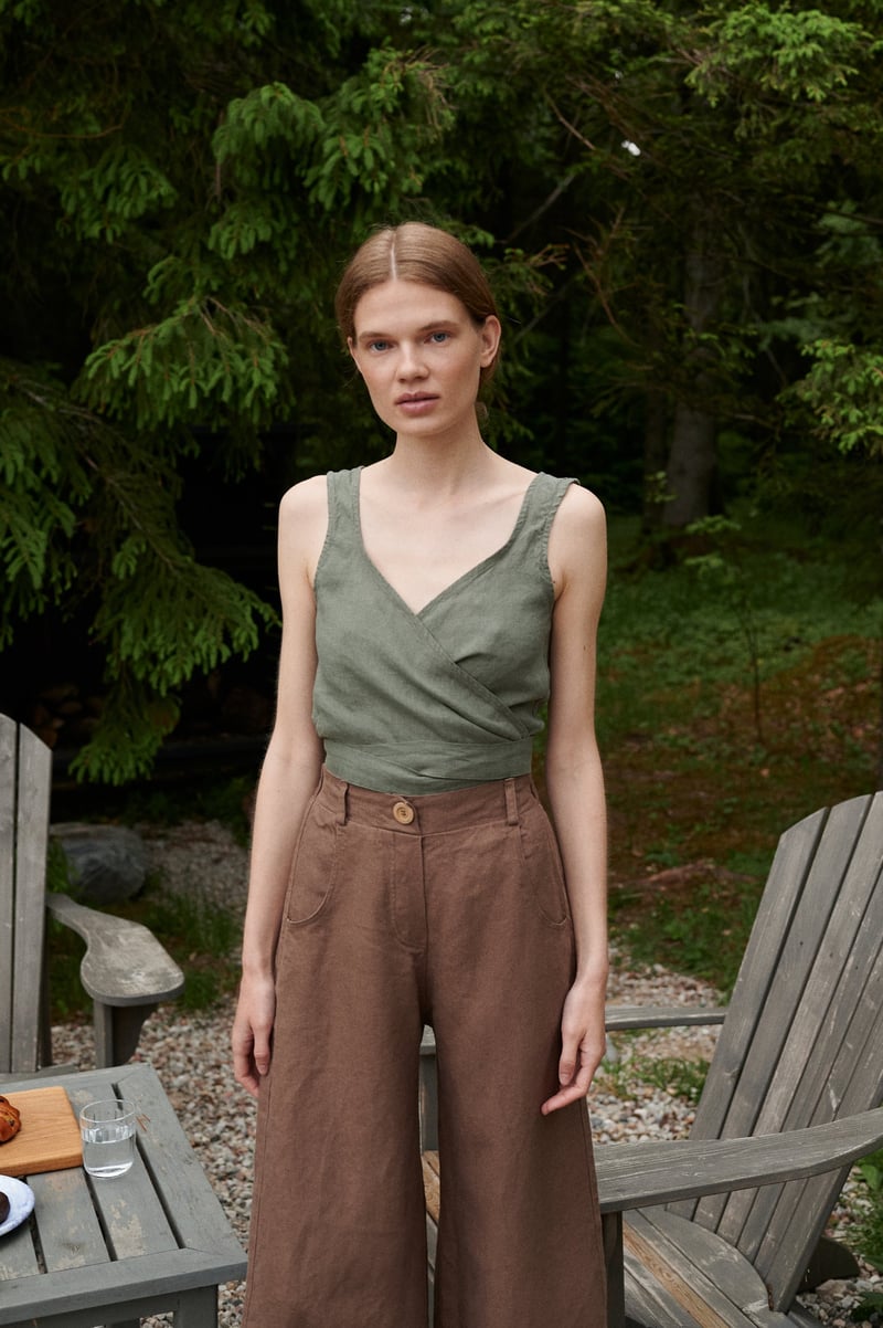 Frankie Heavy Linen Trousers by LinenFox, 100% Linen