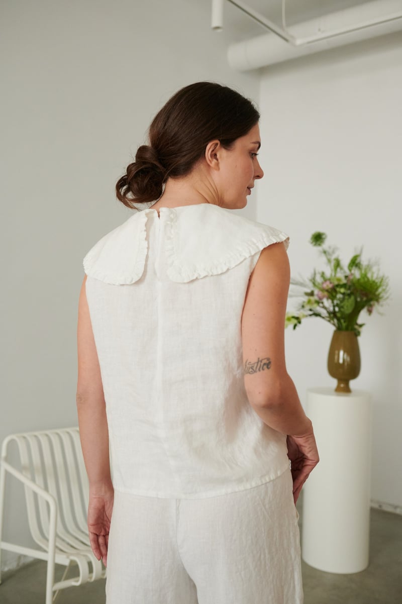 Martha Linen Blouse by LinenFox, 100% Linen