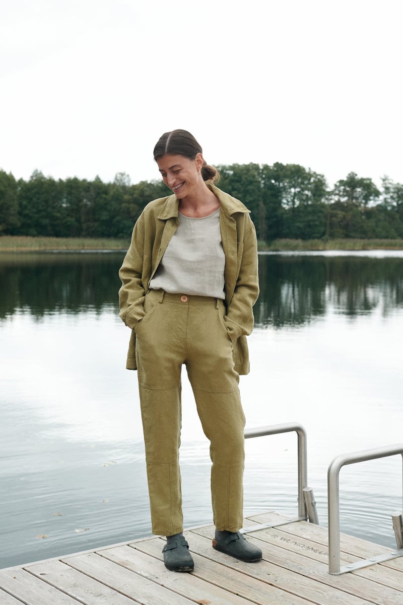Brooke Heavy Linen Trousers by LinenFox, 100% Linen