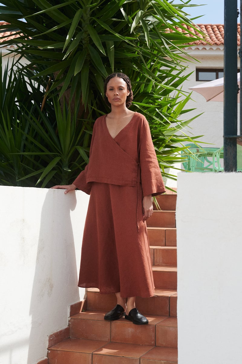 Linen Bias Cut Maxi Skirt – Lily by LinenFox, 100% Linen