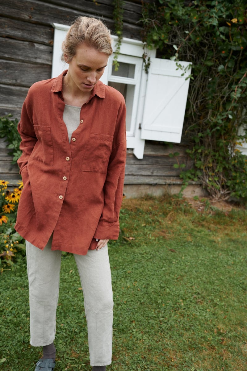 Vika Linen Shirt by LinenFox, 100% Linen