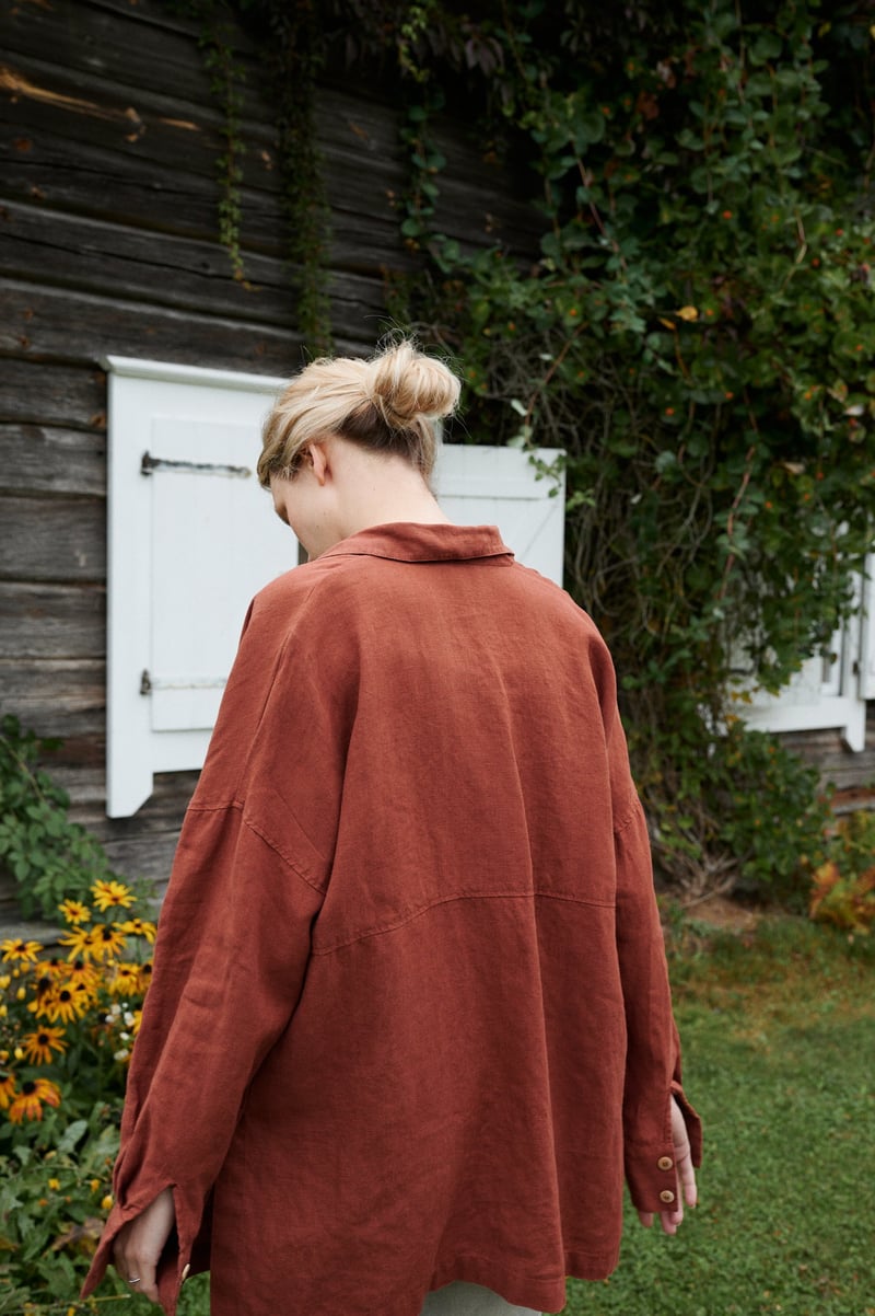 Vika Linen Shirt by LinenFox, 100% Linen