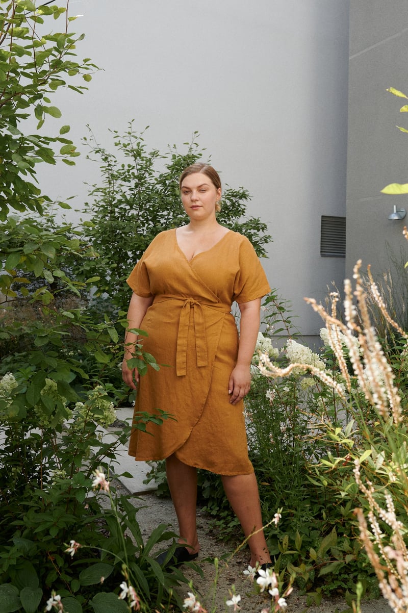 Mimosa Linen Dress by LinenFox, 100% Linen
