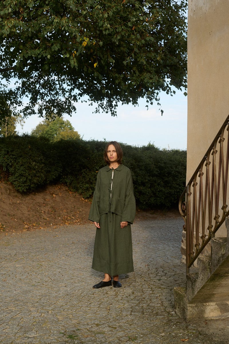 Monika Linen Wool Blend Jacket by LinenFox, 85% Linen, 15% Wool